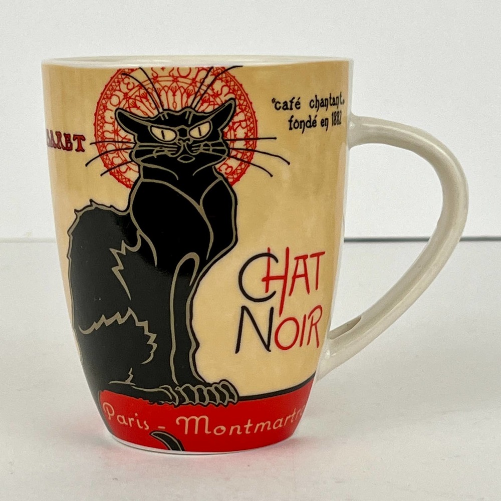 Benart Paris Tournee du Chat Noir Black Cat Coffee Mug Cabaret Montmartre France
